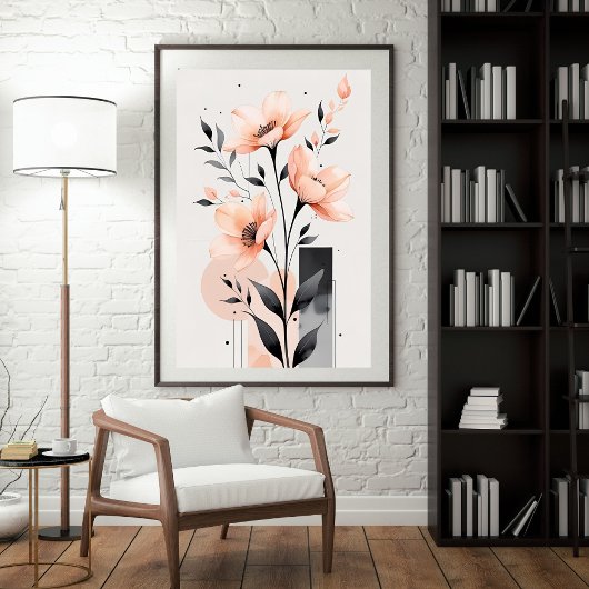 Bloemblaadjes in balans poster