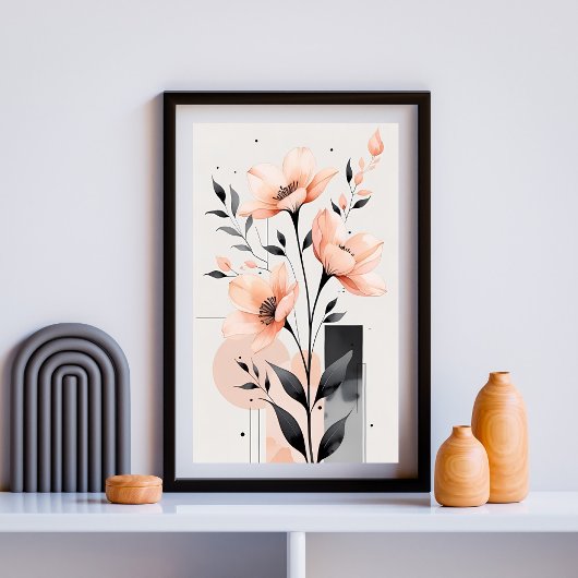 Bloemblaadjes in balans poster