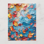 Bloemblaadjes in Beweging – Expressieve Abstracte  Briefkaart (Voorkant)