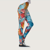 Bloemblaadjes in Beweging – Expressieve Abstracte Leggings (Rechts)