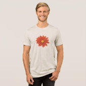 Bloemblaadjes in Beweging – Levendig Bloem Grafisc Tri-Blend Shirt (Voorkant volledig)