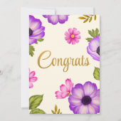 Bloemblaadjes in Harmonie Gefeliciteerd Groet Kaart (Voorkant)