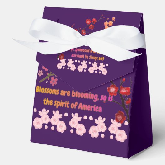 Bloemblaadjes in roze harmonie donkerpaars bedankdoosjes (Voorkant)