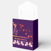 Bloemblaadjes in roze harmonie donkerpaars bedankdoosjes (Open)