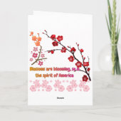 Bloemblaadjes in Roze Harmonie wit Kaart (Achterkant)