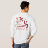 Bloemblaadjes in roze harmonie wit t-shirt (Achterkant volledig)