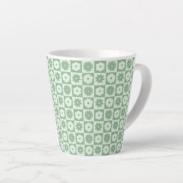 Bloemblaadjes in stilte 03. Bloemmotief. Latte Mok