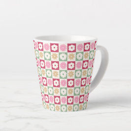 Bloemblaadjes in stilte 04. Bloemmotief. Latte Mok
