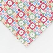 Bloemblaadjes in stilte 05. Bloemmotief. Fleece Deken (Hoek)