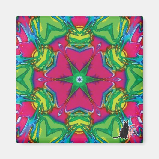 Bloemblaadjes Kaleidoscoop Magneet (Voorkant)