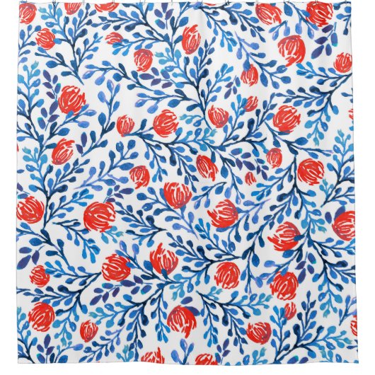 Bloemblaadjes: naadloze Natuur Douchegordijn (Voorkant)