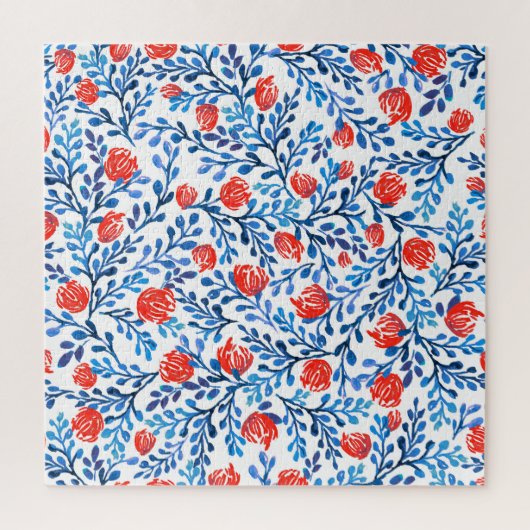 Bloemblaadjes: naadloze Natuur Legpuzzel (Verticaal)