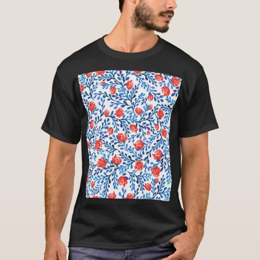 Bloemblaadjes: naadloze Natuur T-shirt (Voorkant)