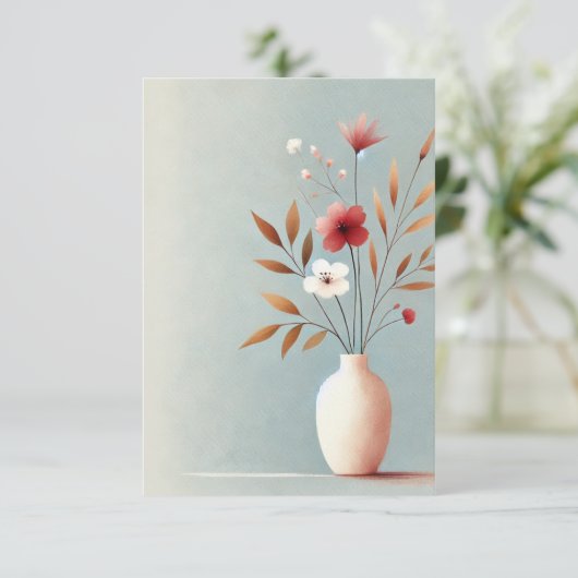 bloemblaadjes notitiekaarten (Staand voorkant)