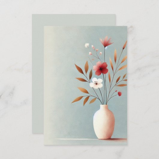 bloemblaadjes notitiekaarten (Voorkant / Achterkant)