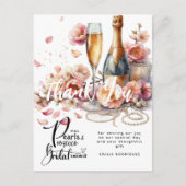 Bloemblaadjes Parels Prosecco Cadeautjes Bruidsfee Briefkaart (Voorkant)