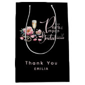 Bloemblaadjes Parels Prosecco Favorieten Bruidsmei Medium Cadeauzakje (Voorkant)