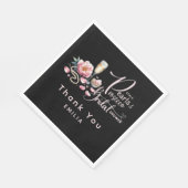 Bloemblaadjes Parels Prosecco Favorieten Bruidsmei Servet (Hoek)