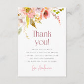 bloemblaadjes & Prosecco Bloemen Vrijgezellenfeest Bedankkaart (Voorkant)