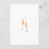 bloemblaadjes & Prosecco Bloemen Vrijgezellenfeest Bedankkaart (Achterkant)