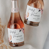 bloemblaadjes & Prosecco Bloemen Vrijgezellenfeest Sparkling Wijnetiket