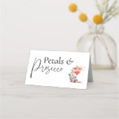 Bloemblaadjes Prosecco Bloemrijke Bruidsontbijt Br Plaatskaartje (Achterkant)