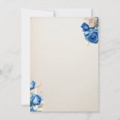 Bloemblaadjes & Prosecco Blue Rozen Champagne Kaart (Achterkant)