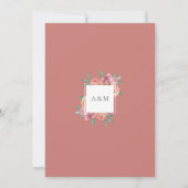 Bloemblaadjes & Prosecco Blush Roze Bloemen Kaart (Achterkant)