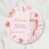 Bloemblaadjes Prosecco Bruidsmeisjesfeest Bedankjes Labels (Voorkant)