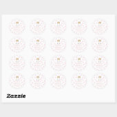Bloemblaadjes & Prosecco Champagne Bruidsdiner Ronde Sticker (Vel)