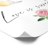 Bloemblaadjes & Prosecco - liefde is zoet, neem ee Poster (Hoek)