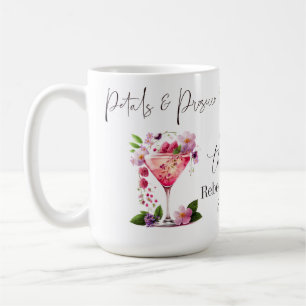 Bloemblaadjes & Prosecco Roze Roze Bloemige Bruids Koffiemok