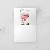 Bloemblaadjes & Prosecco Roze Roze Bloemige Bruilo Bedankkaart (Binnen)