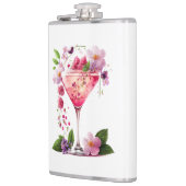 Bloemblaadjes & Prosecco Roze Roze Bloemrijke Brui Heupfles (Links)