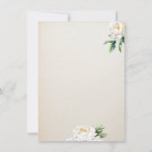 Bloemblaadjes & Prosecco Witte bloem Champagne Kaart (Achterkant)