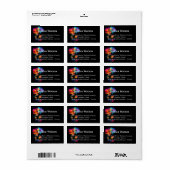🌈Bloemblaadjes & Trots – Regenboog Bloem Adreslab Etiket (Full Sheet)