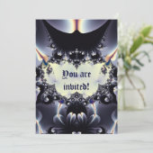 bloemblaadjes uitnodigen kaart (Staand voorkant)