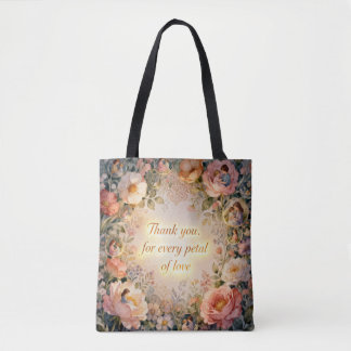 Bloemblaadjes van Liefde: Geheugentuin Boodschappe Tote Bag
