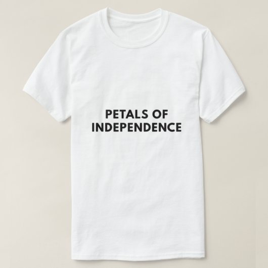 Bloemblaadjes van onafhankelijkheid t-shirt (Design voorkant)