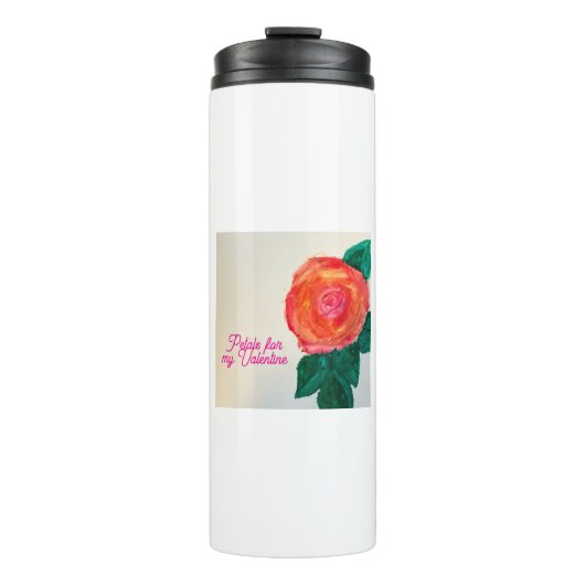 Bloemblaadjes Voor Mijn Valentijn Thermosbeker (Voorkant)