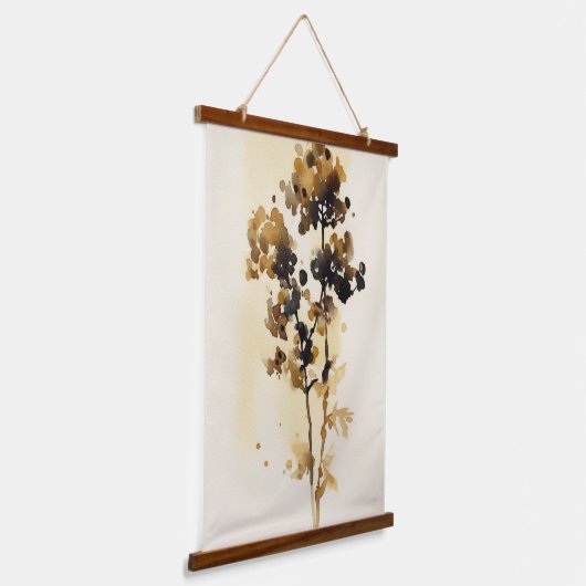 Bloemblaadjes Waterverf kunst Hangend Wandkleed (Gebogen)