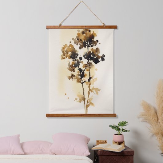 Bloemblaadjes Waterverf kunst Hangend Wandkleed (Slaapkamer)