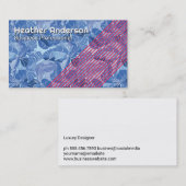 bloemblaadjespatroon | Artistic Blue Visitekaartje (Voorkant / Achterkant)