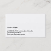 bloemblaadjespatroon | Artistic Blue Visitekaartje (Achterkant)