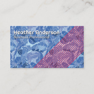 bloemblaadjespatroon Artistic Blue Visitekaartje
