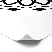 Bloemblad Mandala Kleurplaat met Vette Ringen Poster (Hoek)