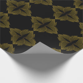 bloemblad met gouden lijn cadeaupapier