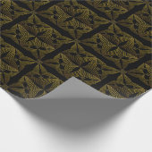 bloemblad met gouden lijn cadeaupapier (Hoek)