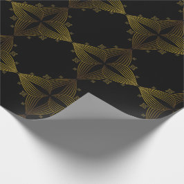 bloemblad met gouden lijn cadeaupapier