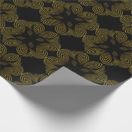 bloemblad met gouden lijn cadeaupapier